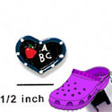 CROC-9730 - Slate Heart Blue Mini - Crocs<SMALL><SUP>TM</SUP></SMALL> Decoration Charm (12 per package)