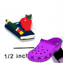 CROC-9733 - Apple Book Pencil Mini - Crocs<SMALL><SUP>TM</SUP></SMALL> Decoration Charm (12 per package)