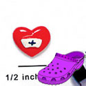 CROC-9743 - Heart Nurse Hat Mini - Crocs<SMALL><SUP>TM</SUP></SMALL> Decoration Charm (12 per package)