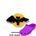 CROC-9748 - Bat Moon Mini - Crocs<SMALL><SUP>TM</SUP></SMALL> Decoration Charm (12 per package)