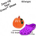CROC-9749 - Pumpkin Mini - Crocs<SMALL><SUP>TM</SUP></SMALL> Decoration Charm (12 per package)
