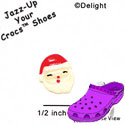 CROC-9773 - Santa Face Mini - Crocs<SMALL><SUP>TM</SUP></SMALL> Decoration Charm (12 per package)