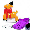 CROC-9780* - Reindeer Brown Red Mini - Crocs<SMALL><SUP>TM</SUP></SMALL> Decoration Charm (12 per package)