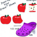 CROC-9798 - Apple Bites Assorted Mini - Crocs<SMALL><SUP>TM</SUP></SMALL> Decoration Charm (12 per package)