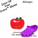 CROC-9801 - Apple Fat Mini - Crocs<SMALL><SUP>TM</SUP></SMALL> Decoration Charm (12 per package)