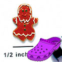 CROC-9805 - Gingerbread Girl Mini - Crocs<SMALL><SUP>TM</SUP></SMALL> Decoration Charm (12 per package)