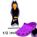 CROC-9823 - Bird Crow Front Mini - Crocs<SMALL><SUP>TM</SUP></SMALL> Decoration Charm (12 per package)