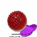 CROC-9867 - Basketball Textured Mini - Crocs<SMALL><SUP>TM</SUP></SMALL> Decoration Charm (12 per package)