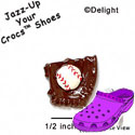 CROC-9868 - Baseball Glove Mini - Crocs<SMALL><SUP>TM</SUP></SMALL> Decoration Charm (12 per package)