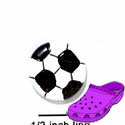 CROC-9886 - Soccer ball Mini - Crocs<SMALL><SUP>TM</SUP></SMALL> Decoration Charm (12 per package)