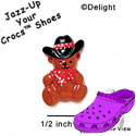 CROC-9943 - Cowboy Bear Mini - Crocs<SMALL><SUP>TM</SUP></SMALL> Decoration Charm (12 per package)