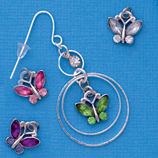 butterfly charm earrings