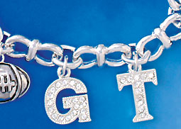 Swarovski Crystal Silver Initial Charms