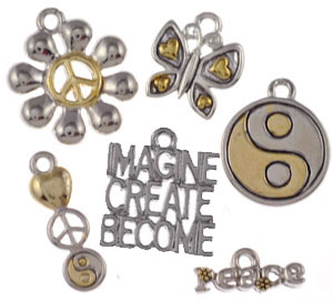 gold peace charms