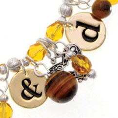 new letter disc charms