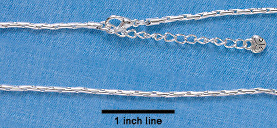 F5497 - Silver-plated Medium Snake Chain Necklace (6 per package)
