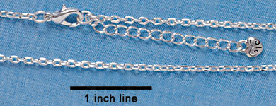 F5498 - Silver-plated Small Chain Necklace (6 per package)