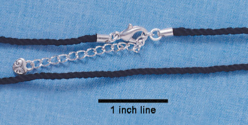 F5500 - Black Silk Cord Necklace (6 per package)