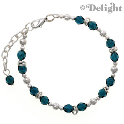 C2235 - Beaded Bracelet - Navy (3 bracelets per package)