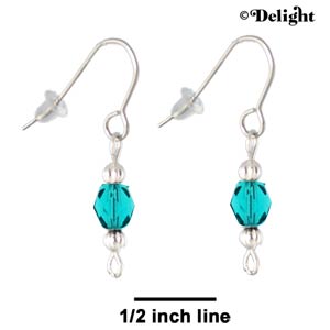 C2251 - Beaded Earrings - Teal (3 pairs per package)