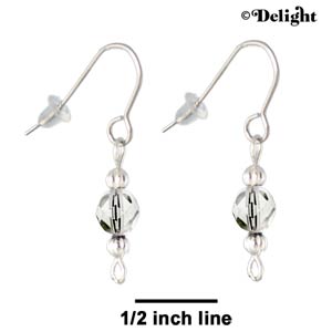 C2252 - Beaded Earrings - Crystal (3 pairs per package)