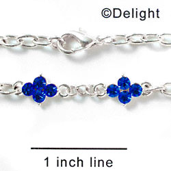 F1053 - Link Bracelet with 2 BlueSwarovski Crystal Connectors (2 per package)