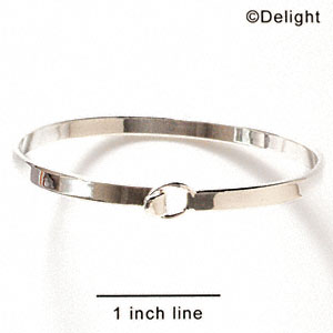 F1080 - Silver Latching Bangle Bracelet (6 per package)