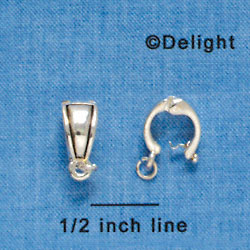 F1081 - Smooth Silver Hinged Bail (6 per package)
