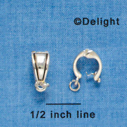 F1081 - Smooth Silver Hinged Bail (6 per package)