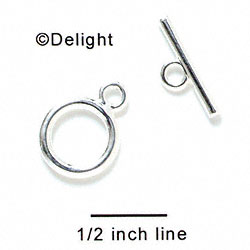 F1083 - Circle and Bar Toggle Clasp (6 sets per package)