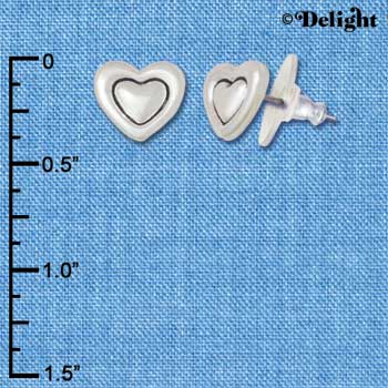 F1135 - Mini Clear Swarovski Crystal Hearts - Post Earrings (3 Pair per package)