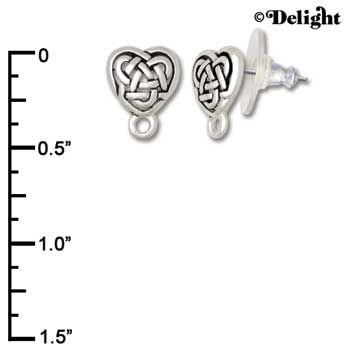 F1135 - Mini Clear Swarovski Crystal Hearts - Post Earrings (3 Pair per package)