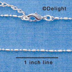 F1310 tlf - Silver Small Bead & Ball Chain Necklace (16