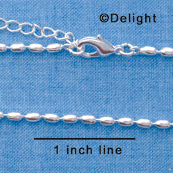 F1316 tlf - Silver Medium Bead Necklace (16