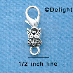 F1364 tlf - Silver Angel - Im. Rhodium Lobster Claw Clasp (6 per package)