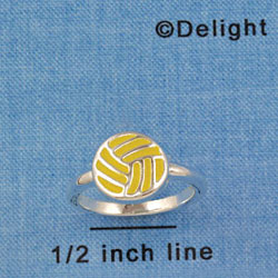 F1444 tlf - Enamel Water Polo Ball - Size 7 - Silver Plated Ring (6 per package)