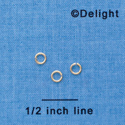 G1002 tlf - 4mm Gold Plated Jump Rings (144 per package)