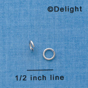 G1010 tlf - 6mm Jump Rings - 18 Gauge (1 mm) - Im. Rhodium Plated (144 per package)