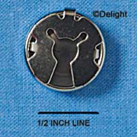 G0253 - Button Cover -Silvertone