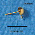 G4938 - Earring Post Dangle Gold (1 gross in a package (144))
