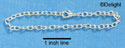 F4965 - Charm Bracelet Silver Med 8