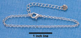 F5492 - Silver-plated Charm Bracelet - Small Round Chain (9