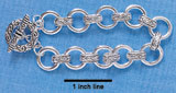 F5494 - Silver-plated Circle Toggle Bracelet (2 per package)