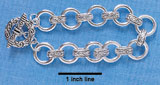 F5494 - Silver-plated Circle Toggle Bracelet (2 per package)