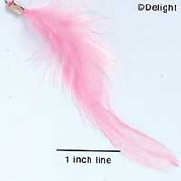F5519 - Feather - Light Pink - Charm (6 per package) (6 per package)