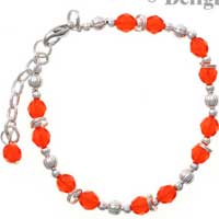 C2231 - Beaded Bracelet - Orange (3 bracelets per package)