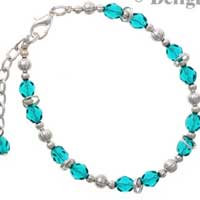 C2238 - Beaded Bracelet - Teal (3 bracelets per package)