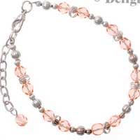 C2240 - Beaded Bracelet - Pink (3 bracelets per package)