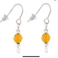 C2245 - Beaded Earrings - Yellow (3 pairs per package)