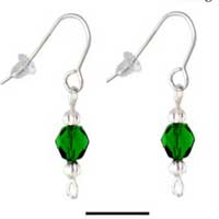 C2247 - Beaded Earrings - Green (3 pairs per package)